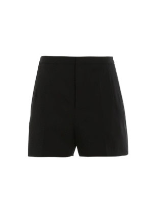 SAINT LAURENT: Trousers Shorts - Wool short trousers with satin bands