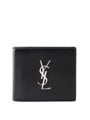 SAINT LAURENT: portafogli - Portafoglio bifold East/West in pelle