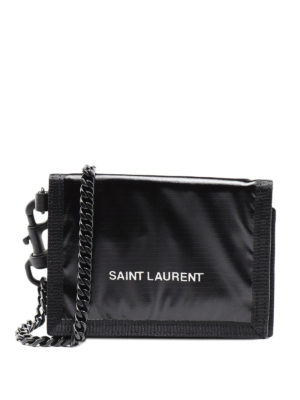 SAINT LAURENT: portafogli - Portafoglio Nuxx in nylon con logo stampato