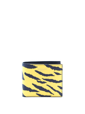 SAINT LAURENT: wallets & purses - Zebra print leather bifold wallet