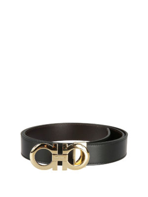 SALVATORE FERRAGAMO: cinture - Cintura reversibile e regolabile in pelle