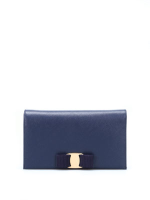 SALVATORE FERRAGAMO: pochette - Pochette con fiocco Vara