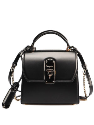 SALVATORE FERRAGAMO: borse a tracolla - Borsa a tracolla Boxy in pelle