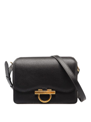SALVATORE FERRAGAMO: borse a tracolla - Borsa Classic Flap in pelle nera