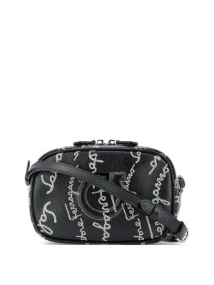 SALVATORE FERRAGAMO: cross body bags - Gancini leather camera bag