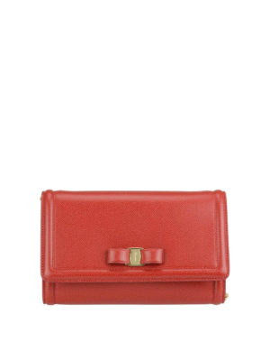 SALVATORE FERRAGAMO: cross body bags - Lipstick Vara bow leather cross body bag