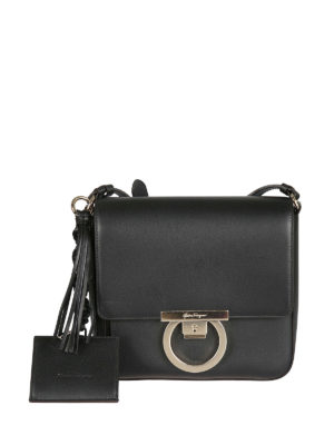SALVATORE FERRAGAMO: borse a tracolla - Borsa Lock in pelle con tracolla e nappa