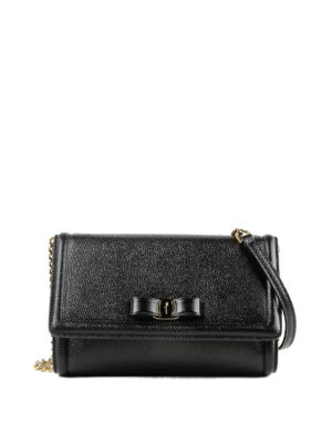SALVATORE FERRAGAMO: cross body bags - Vara bow leather cross body bag
