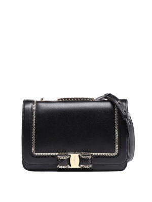 SALVATORE FERRAGAMO: borse a tracolla - Borsa Vara in pelle con fiocco
