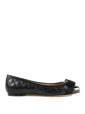 SALVATORE FERRAGAMO: ballerine - Ballerine Varina in pelle trapuntata