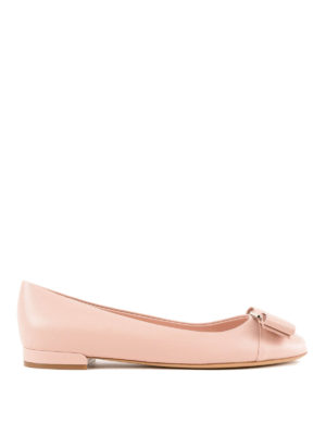 SALVATORE FERRAGAMO: ballerine - Ballerina Varina in pelle rosa confetto
