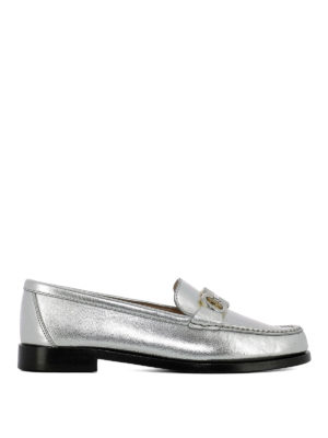 SALVATORE FERRAGAMO: Mocassini e slippers - Mocassini Rolo argento con Gancini