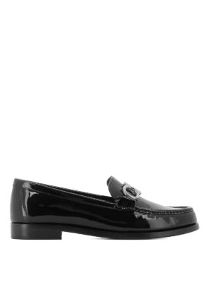 SALVATORE FERRAGAMO: Mocassini e slippers - Mocassini Rolo in vernice con Gancini