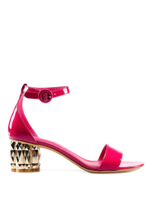 SALVATORE FERRAGAMO: sandali - Sandali Azalea in vernice fuxia