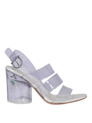 SALVATORE FERRAGAMO: sandals - Transparent plexiglass sandals