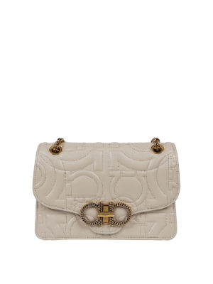 SALVATORE FERRAGAMO: Schultertaschen - Schultertasche - Weiß