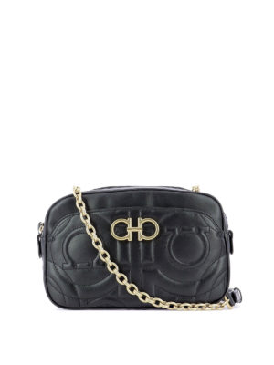 SALVATORE FERRAGAMO: shoulder bags - Gancini quilted lambskin bag