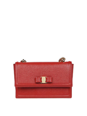 SALVATORE FERRAGAMO: shoulder bags - Ginny leather shoulder bag