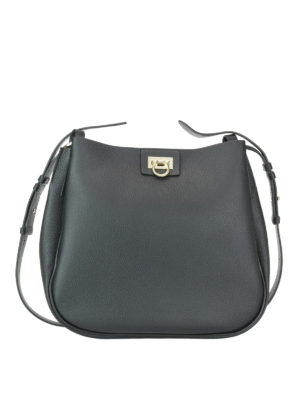 SALVATORE FERRAGAMO: shoulder bags - Grainy leather shoulder bag