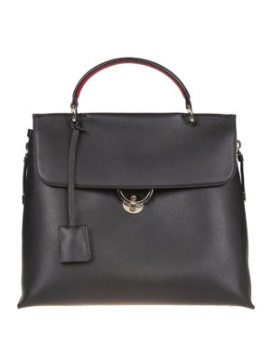 SALVATORE FERRAGAMO: borse a spalla - Borsa Jet Set in morbida pelle nera