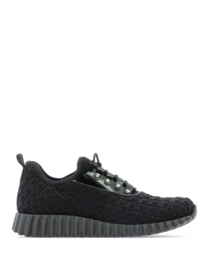 SALVATORE FERRAGAMO: sneakers - Sneaker in neoprene con suola ondulata