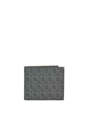 SALVATORE FERRAGAMO: portafogli - Portafoglio Gancini in tecnotessuto spalmato