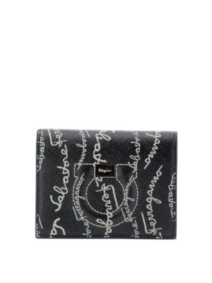 SALVATORE FERRAGAMO: wallets & purses - Logo print bifold wallet