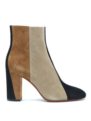 SANTONI: ankle boots - Suede multicolour panel booties