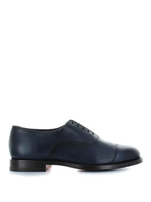 SANTONI: classiche - Oxford affusolate in pelle sfumata