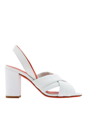 SANTONI: sandals - Leather braided sandals