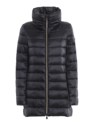 Save The Duck: padded coats - Plumtech® filled breathable black short coat