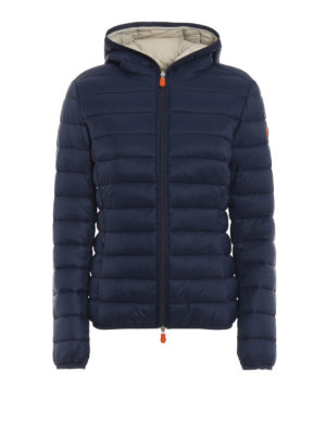 Save The Duck: giacche imbottite - Piumino in nylon blu con cappuccio