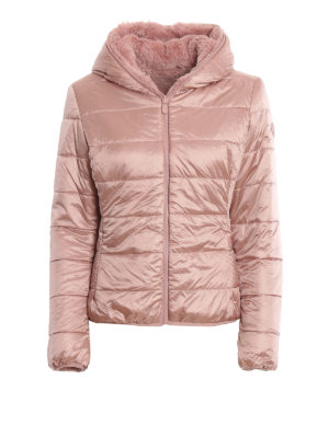 Save The Duck: padded jackets - Eco fur and nylon reversible padded jacket
