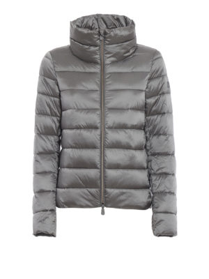 Save The Duck: giacche imbottite - Piumino grigio con collo a imbuto