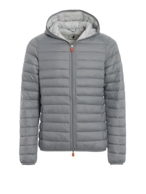 Save The Duck: giacche imbottite - Piumino leggero grigio con cappuccio