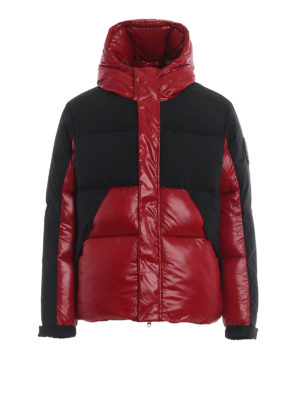 Save The Duck: padded jackets - Maxi logo patch two-tone puffer jacket