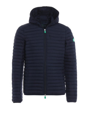 Save the Duck: padded jackets - Recycle line dark blue jacket
