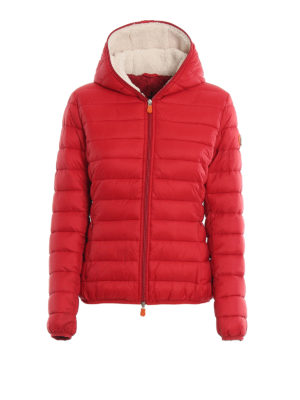 Save The Duck: padded jackets - Red nylon padded jacket with soft lining