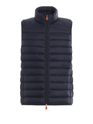 Save The Duck: giacche imbottite - Gilet imbottito in nylon blu