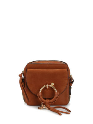 SEE BY CHLOE': borse a tracolla - Borsa Joan in pelle a grana marrone