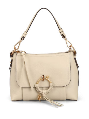 SEE BY CHLOE': borse a spalla - Borsa Joan S in pelle a grana beige chiaro