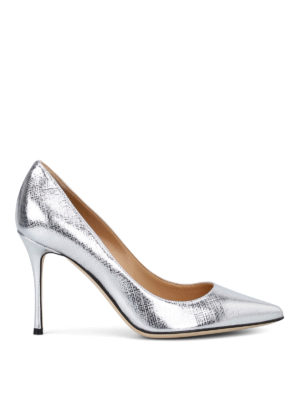 Sergio Rossi: court shoes - Godiva metallic saffiano pumps