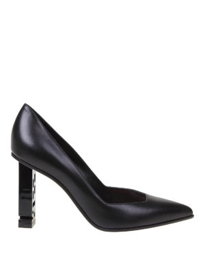 SERGIO ROSSI: court shoes - Logo heel pumps