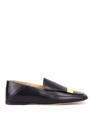 SERGIO ROSSI: Loafers & Slippers - sr1 napa leather black flat shoes