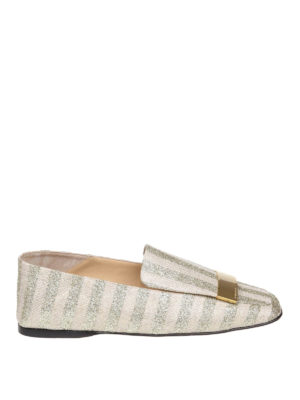 SERGIO ROSSI: Mocassini e slippers - Slipper sr1 in canvas a righe
