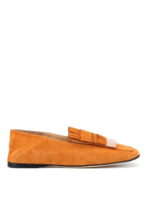 Sergio Rossi: Loafers & Slippers - sr1 suede fringed flat shoes