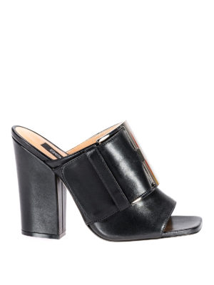 SERGIO ROSSI: sabot - Sabot sr Buckle in nappa nera