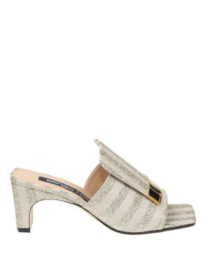 SERGIO ROSSI: sabot - Sabot sr1 in tessuto a righe