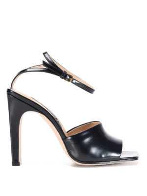 SERGIO ROSSI: sandali - Sandalo in pelle con tacco a spillo