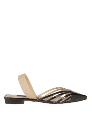 SERGIO ROSSI: sandali - Sandali Sr Milano piatti in vernice